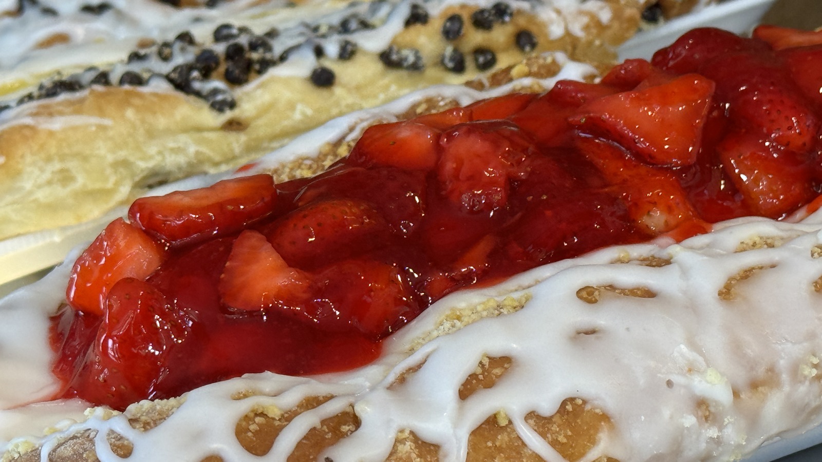 Strawberry cheese coffee cake at Weber's Bakery