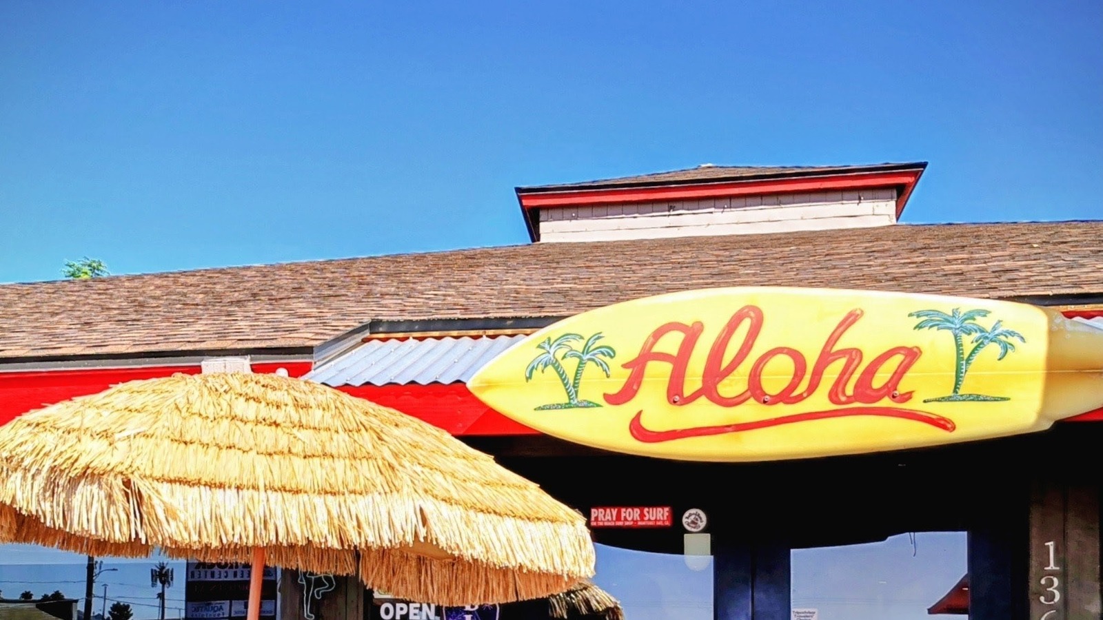 Aloha sign above the front entrance at Original Breakfast House in Phoenix
