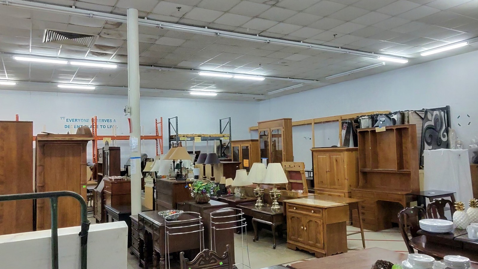 Large furniture floor inside Habitat for Humanity ReStore in Virginia Beach