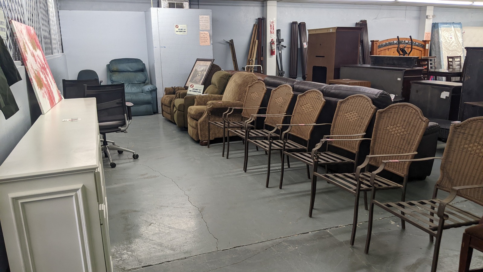 Furniture floor inside The Salvation Army Family Store in Harlingen