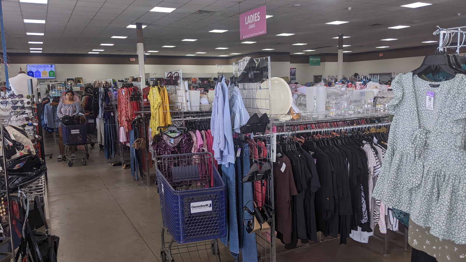 Clothing floor inside the Goodwill store in Harlingen