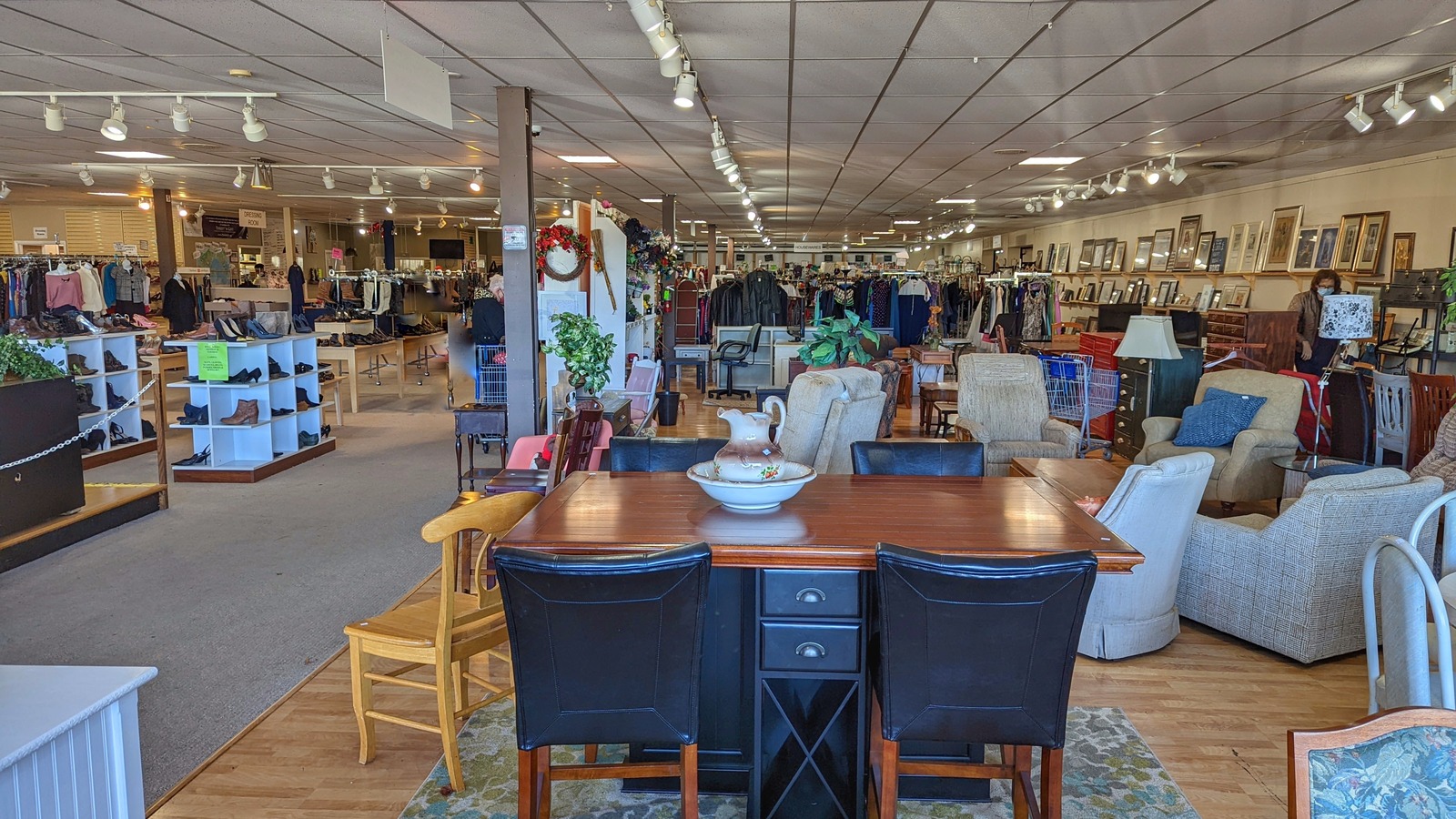 Open furniture floor inside Thrift2Gift in Cary