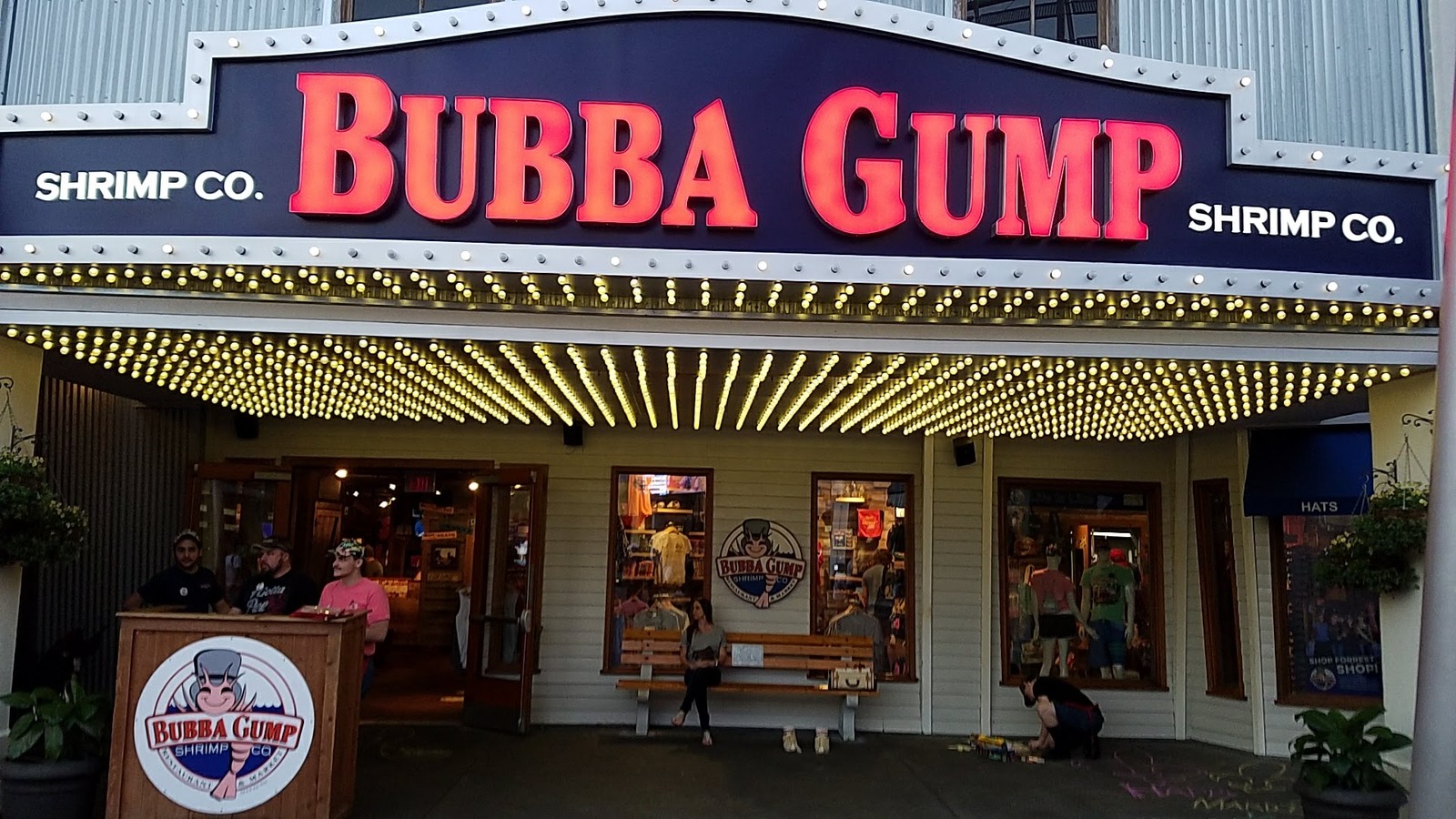 Bubba Gump Shrimp Co. entrance marquee at Universal CityWalk in Orlando