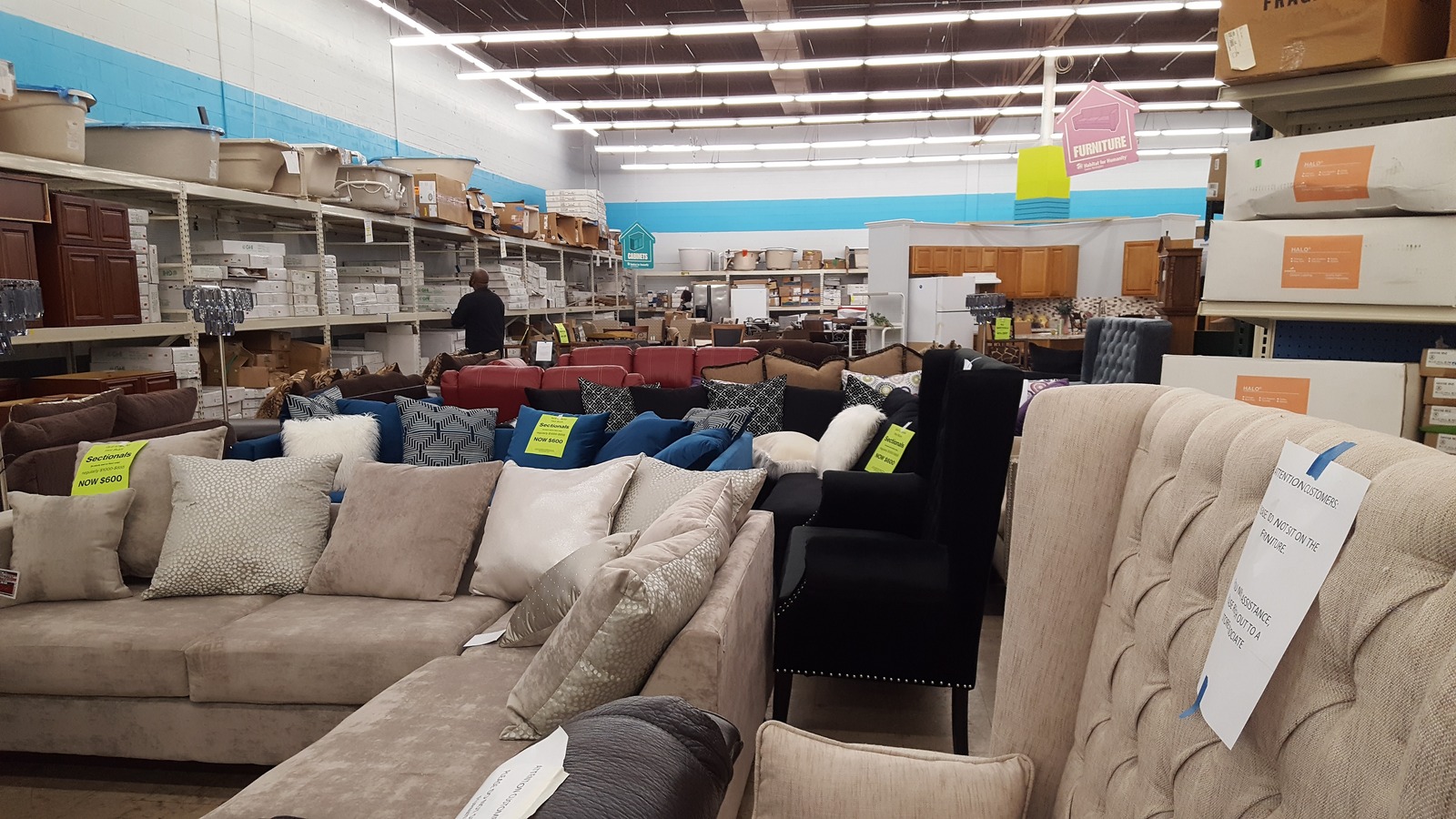 Secondhand shopping scene at Habitat ReStore in Irondale