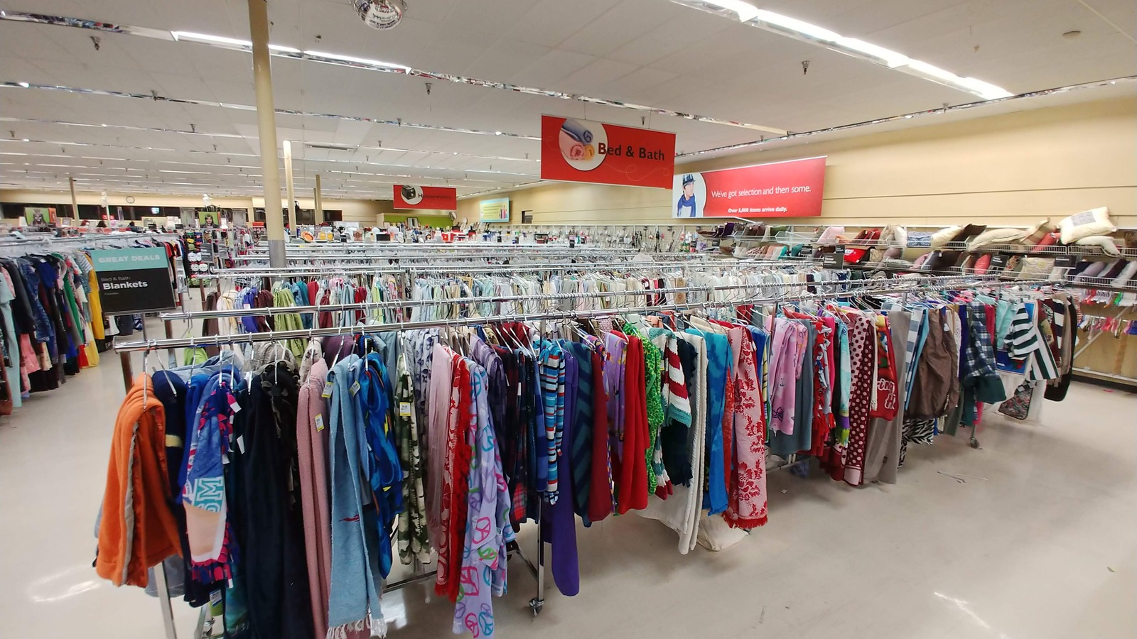 Secondhand shopping scene at Savers in Las Vegas