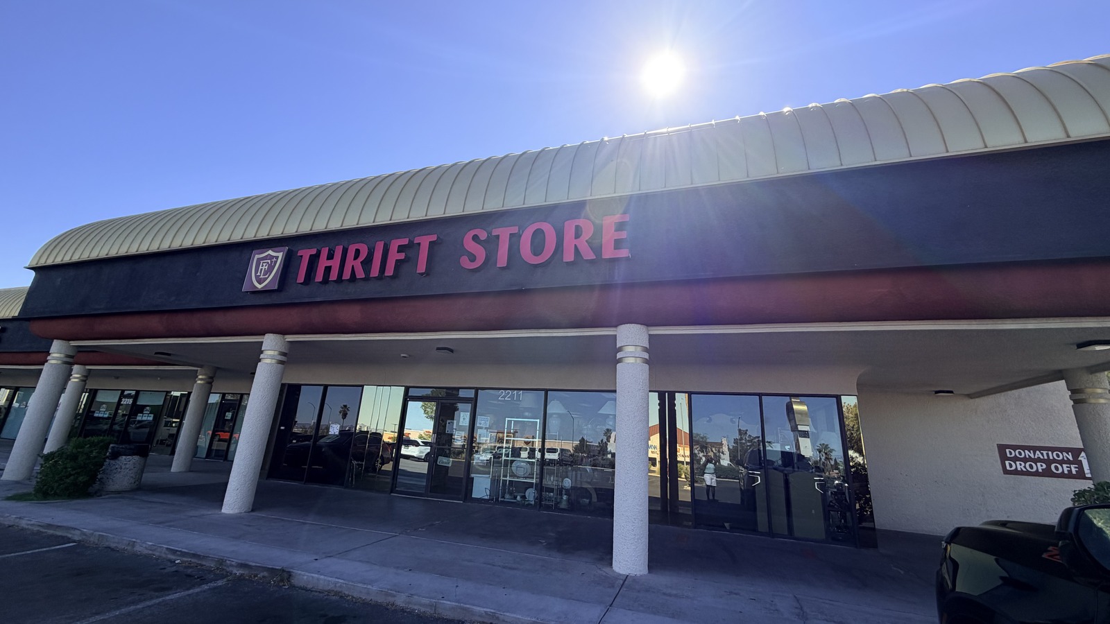 Secondhand shopping scene at Faith Lutheran Thrift Store in Las Vegas