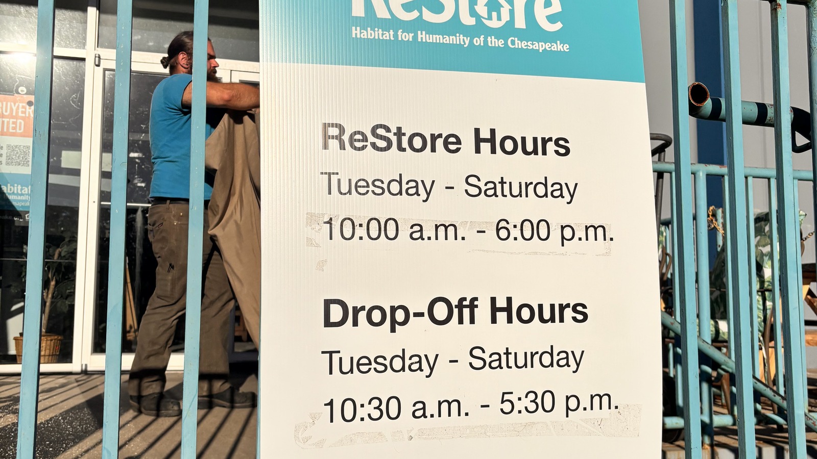 Secondhand shopping scene at Habitat for Humanity Columbia ReStore in Columbia