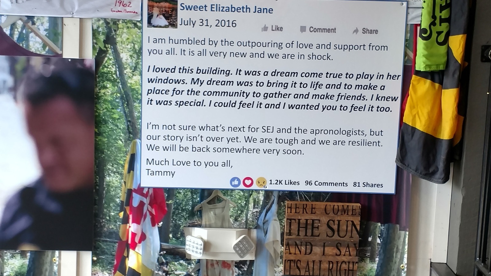 Secondhand shopping scene at Sweet Elizabeth Jane in Ellicott City