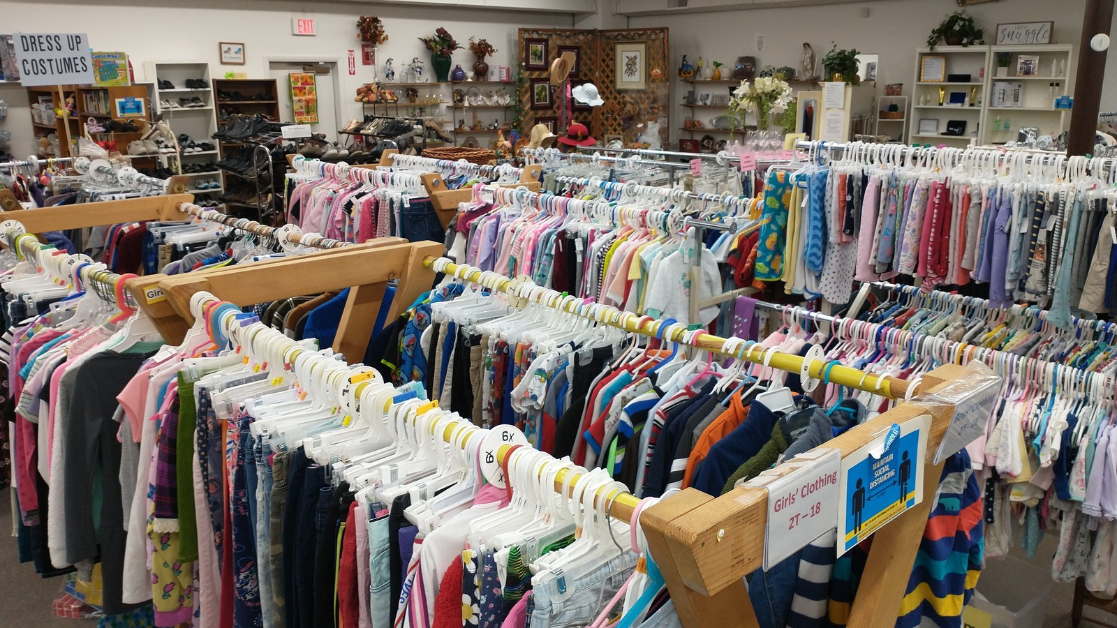 Secondhand shopping scene at Salvation Army Thrift Store in Ellicott City