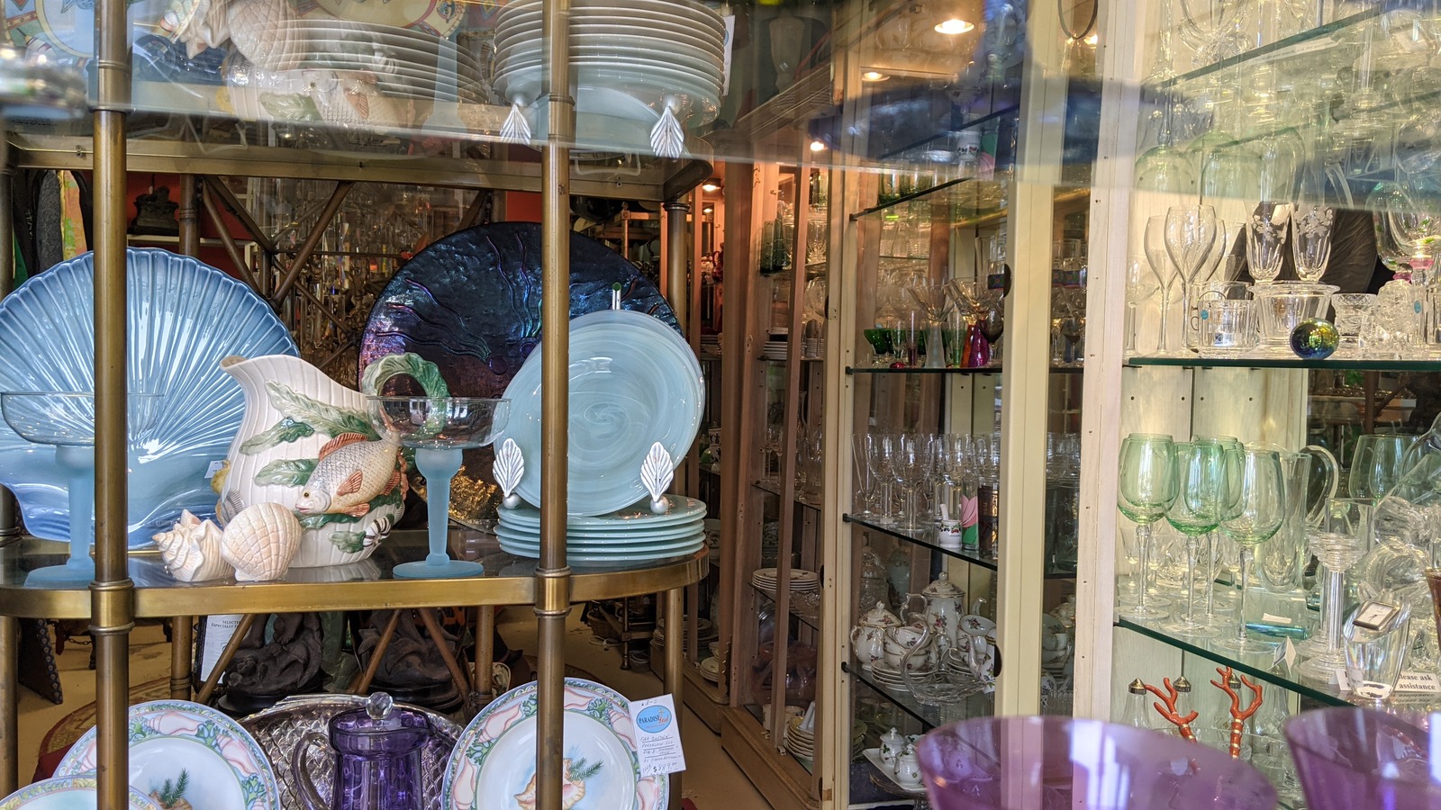 Secondhand shopping scene at Paradise Lost in Palm Beach