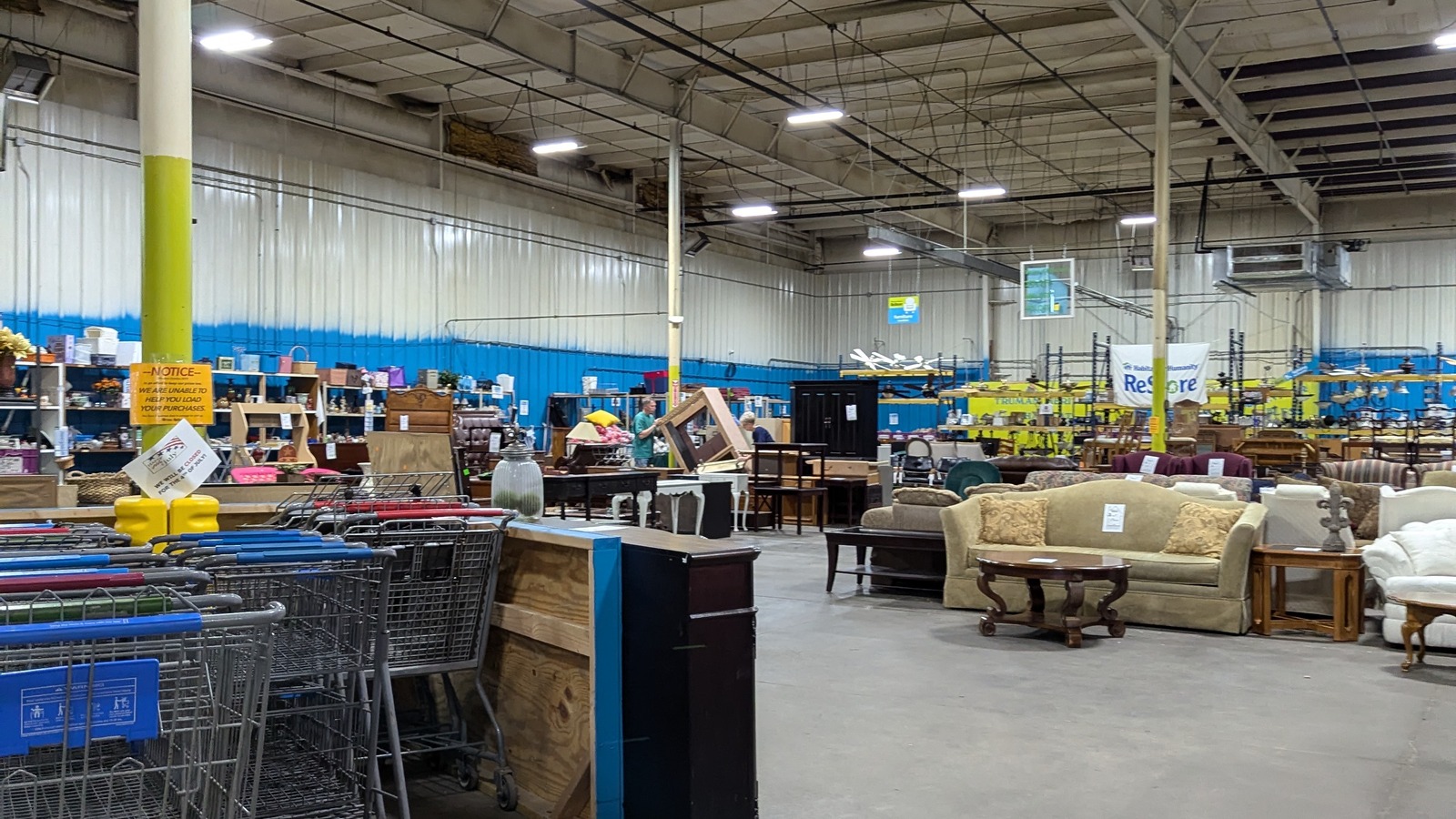 Secondhand shopping scene at Habitat for Humanity Lee's Summit Restore in Lee's Summit