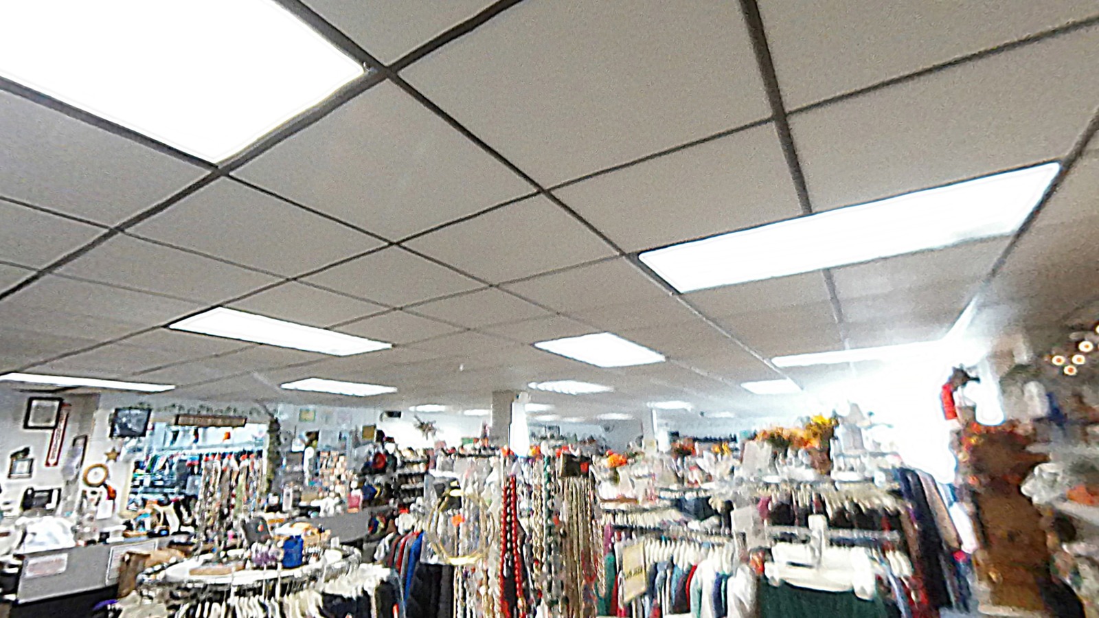 Secondhand shopping scene at Hearts Clothing Closet & Discount Clothing Store - Hearts for the Homeless in Buffalo