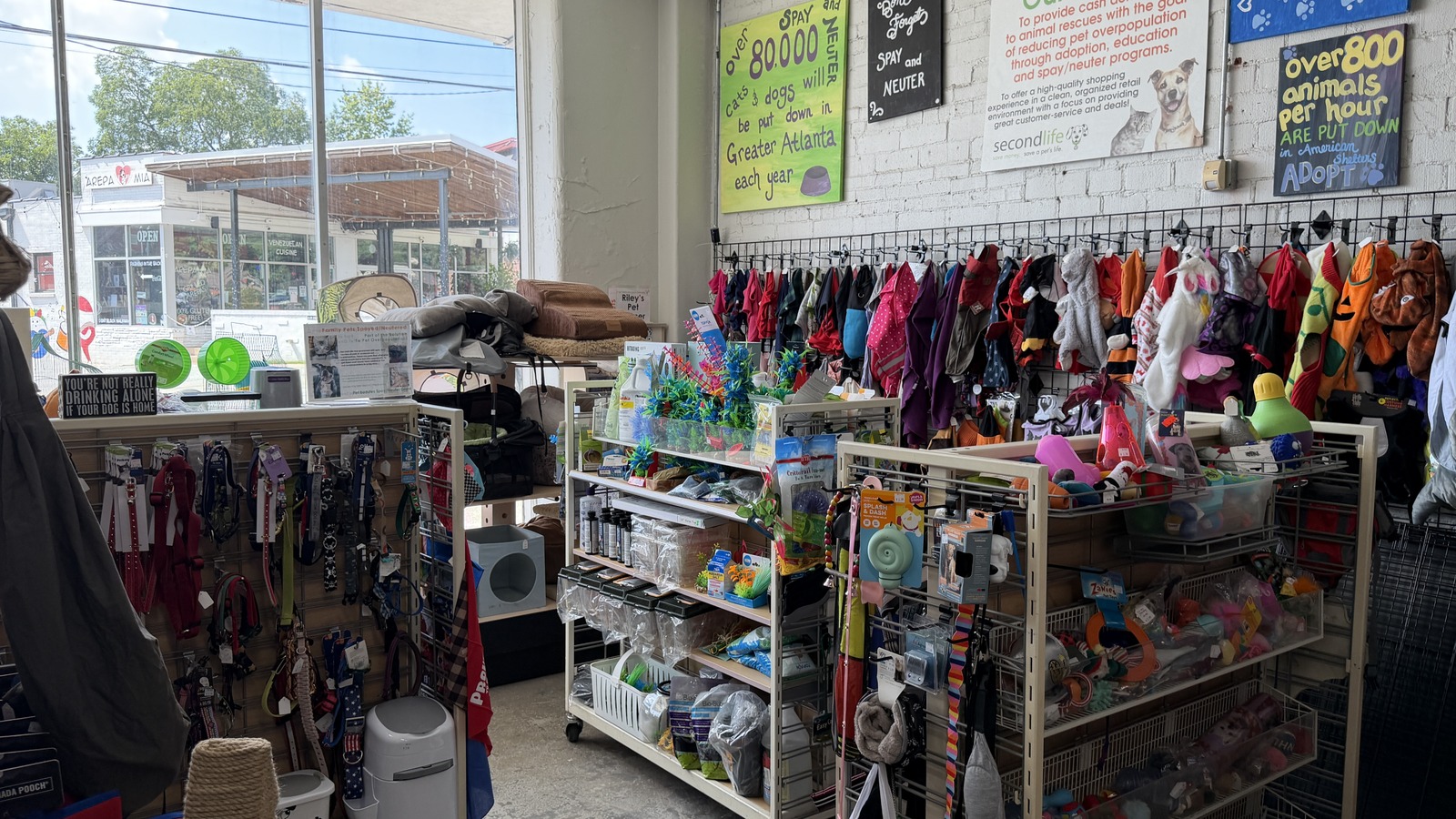 Secondhand shopping scene at Second Life Upscale Resale in Avondale Estates