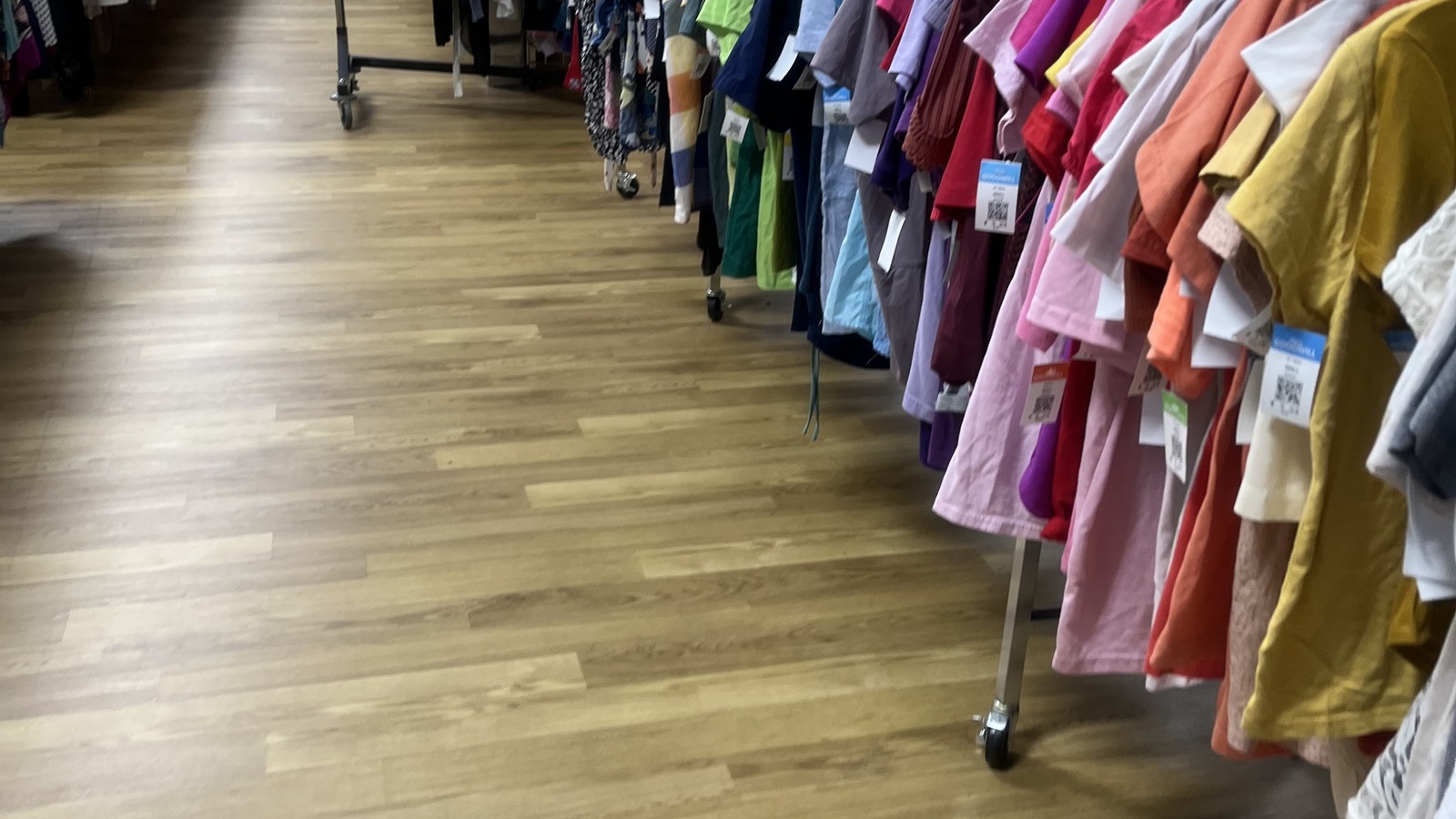 Secondhand shopping scene at Goodwill Thrift Store & Donation Center in Atlanta