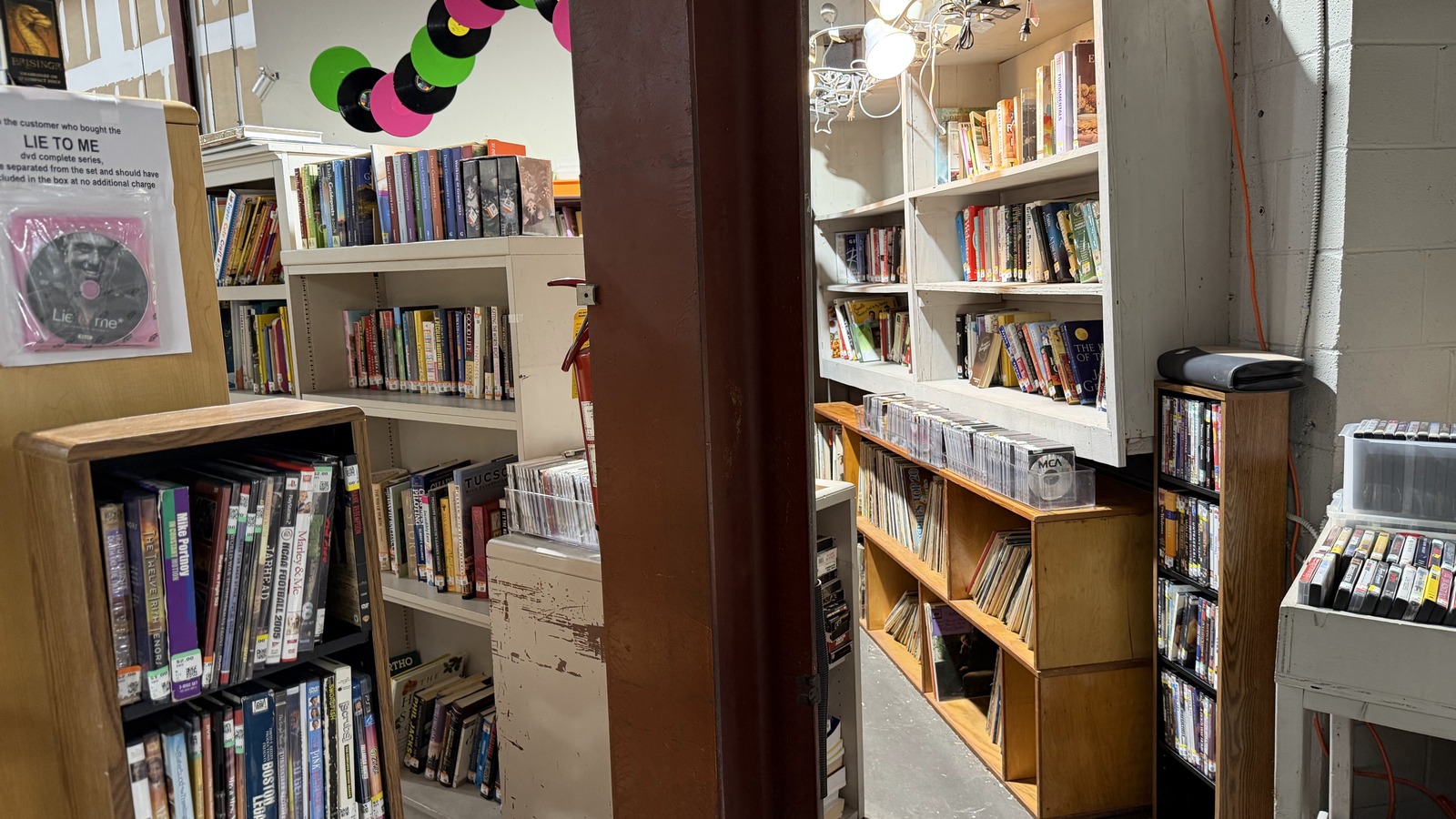 Secondhand shopping scene at Lovelady Thrift Store in Irondale