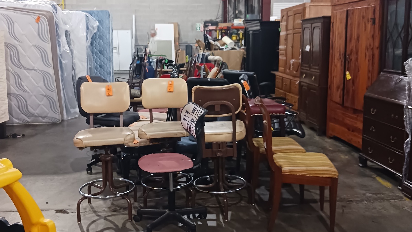 Secondhand shopping scene at Lovelady Thrift Store in Irondale