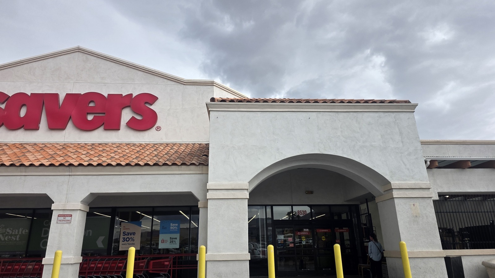 Secondhand shopping scene at Savers in Las Vegas