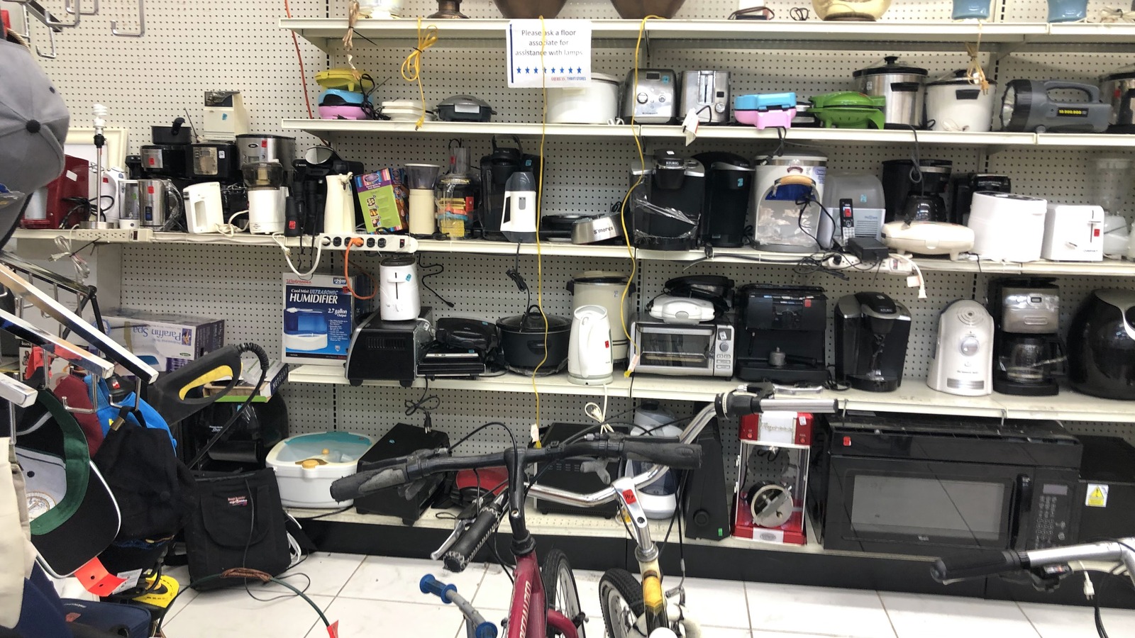 Secondhand shopping scene at American Thrift Store in West Palm in West Palm Beach
