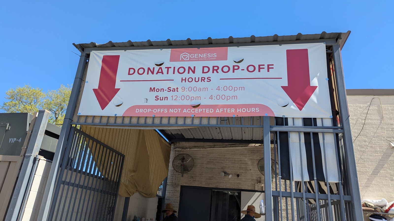 Secondhand shopping scene at Genesis Benefit Thrift Store in Dallas