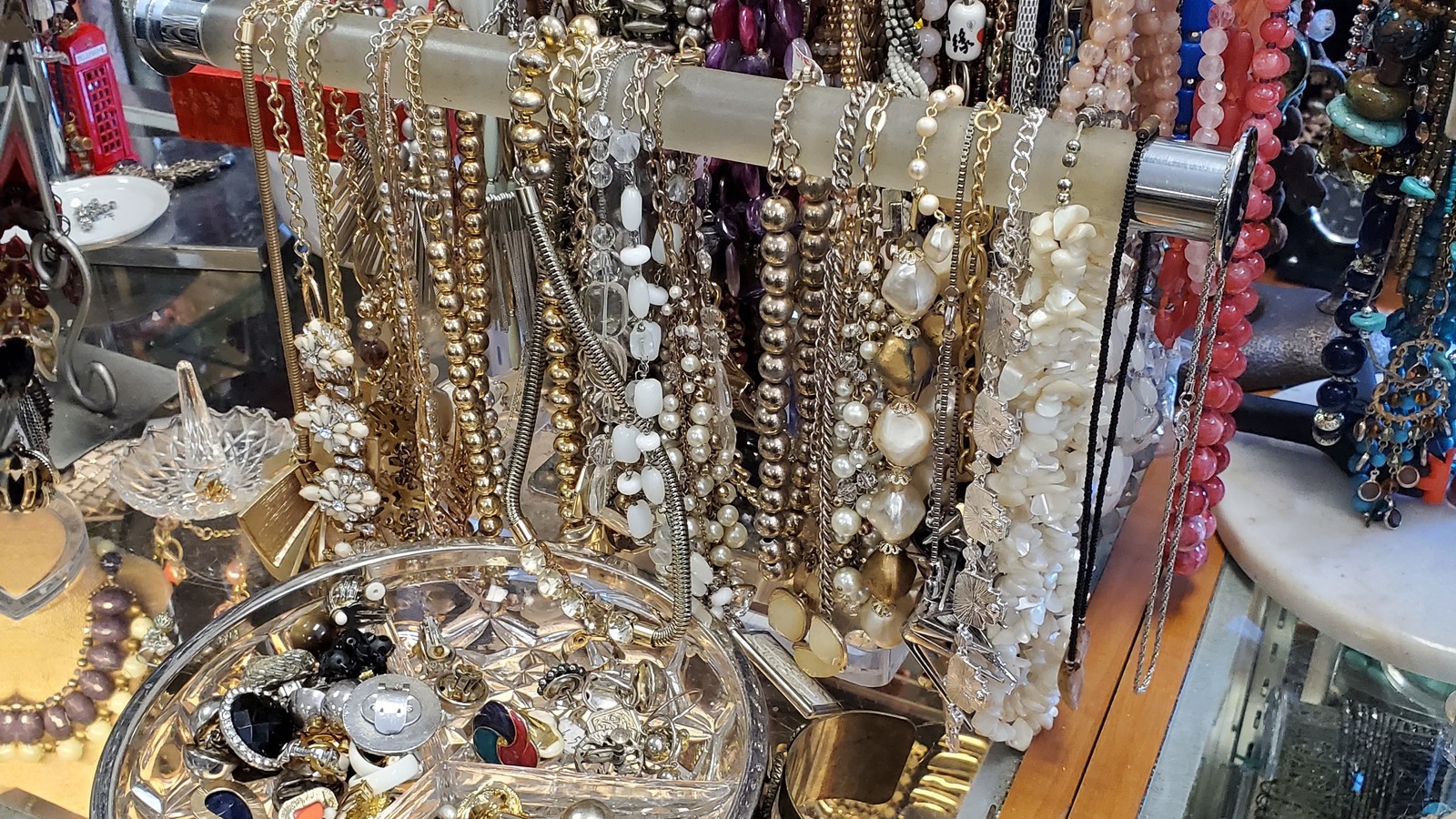 Secondhand shopping scene at Genesis Benefit Thrift Store in Dallas