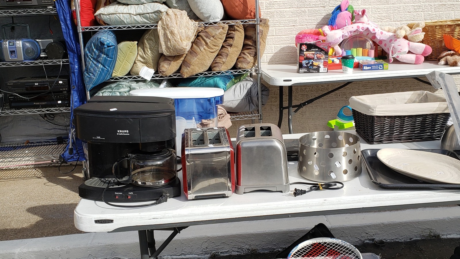 Secondhand shopping scene at Genesis Benefit Thrift Store in Dallas