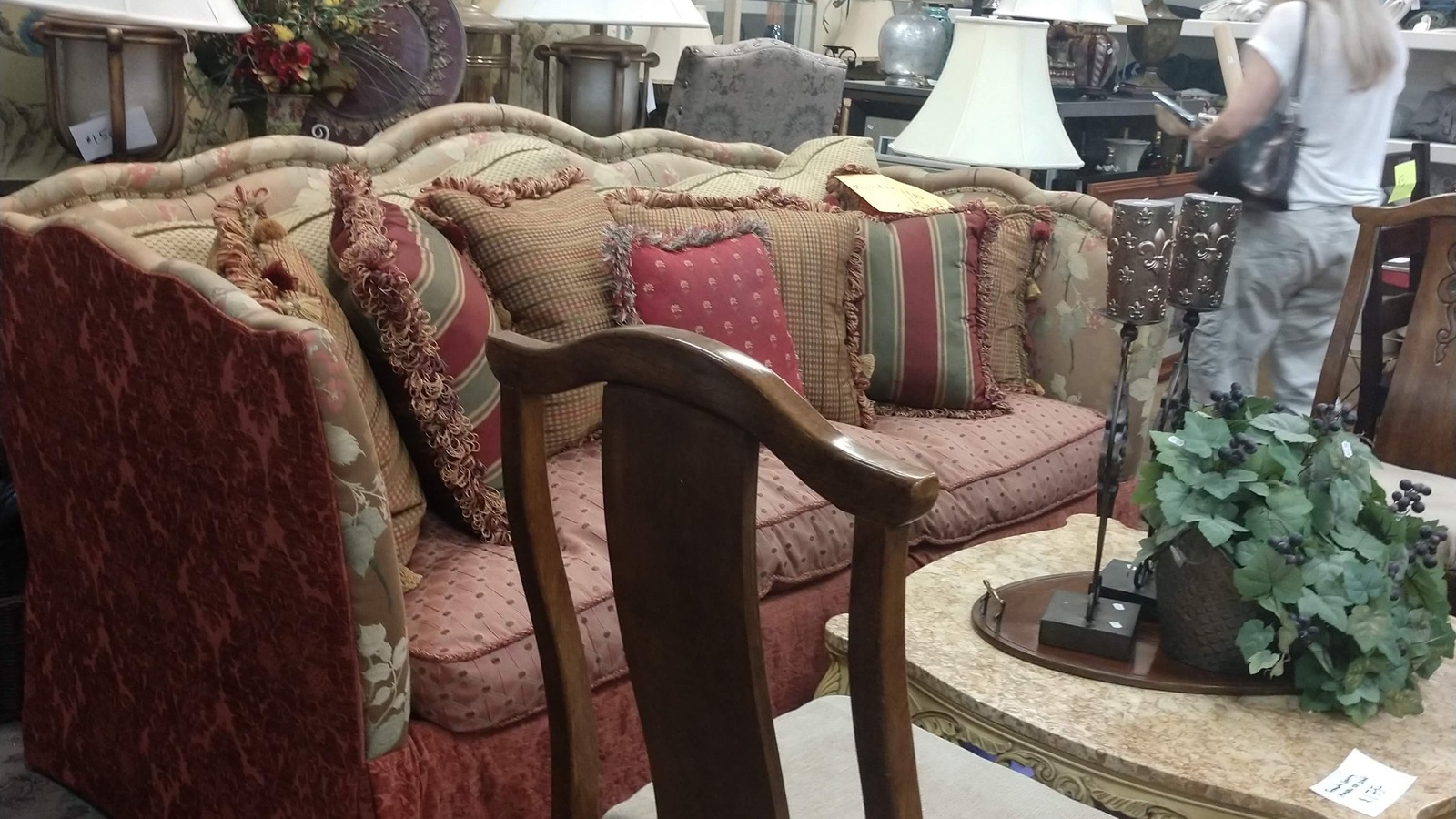 Secondhand shopping scene at Genesis Benefit Thrift Store in Dallas