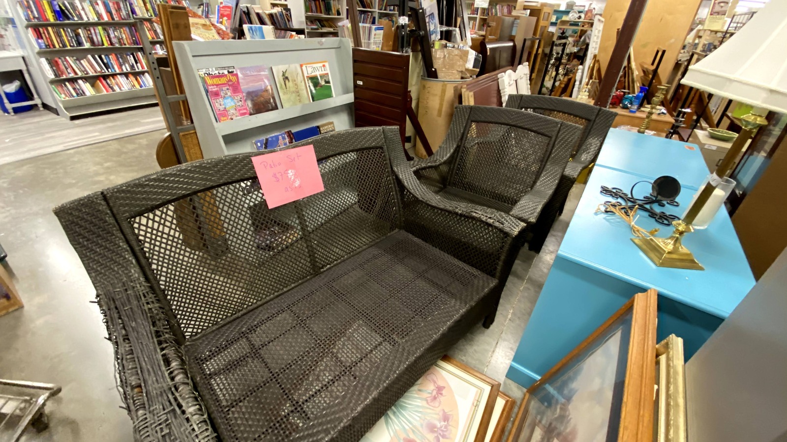 Secondhand shopping scene at Asbury Thrift Store in Madison
