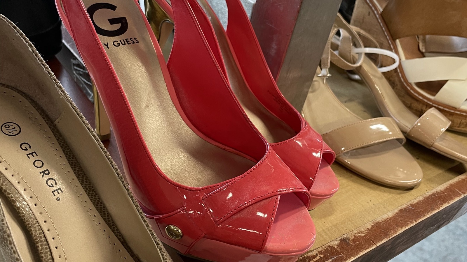 Secondhand shopping scene at Asbury Thrift Store in Madison