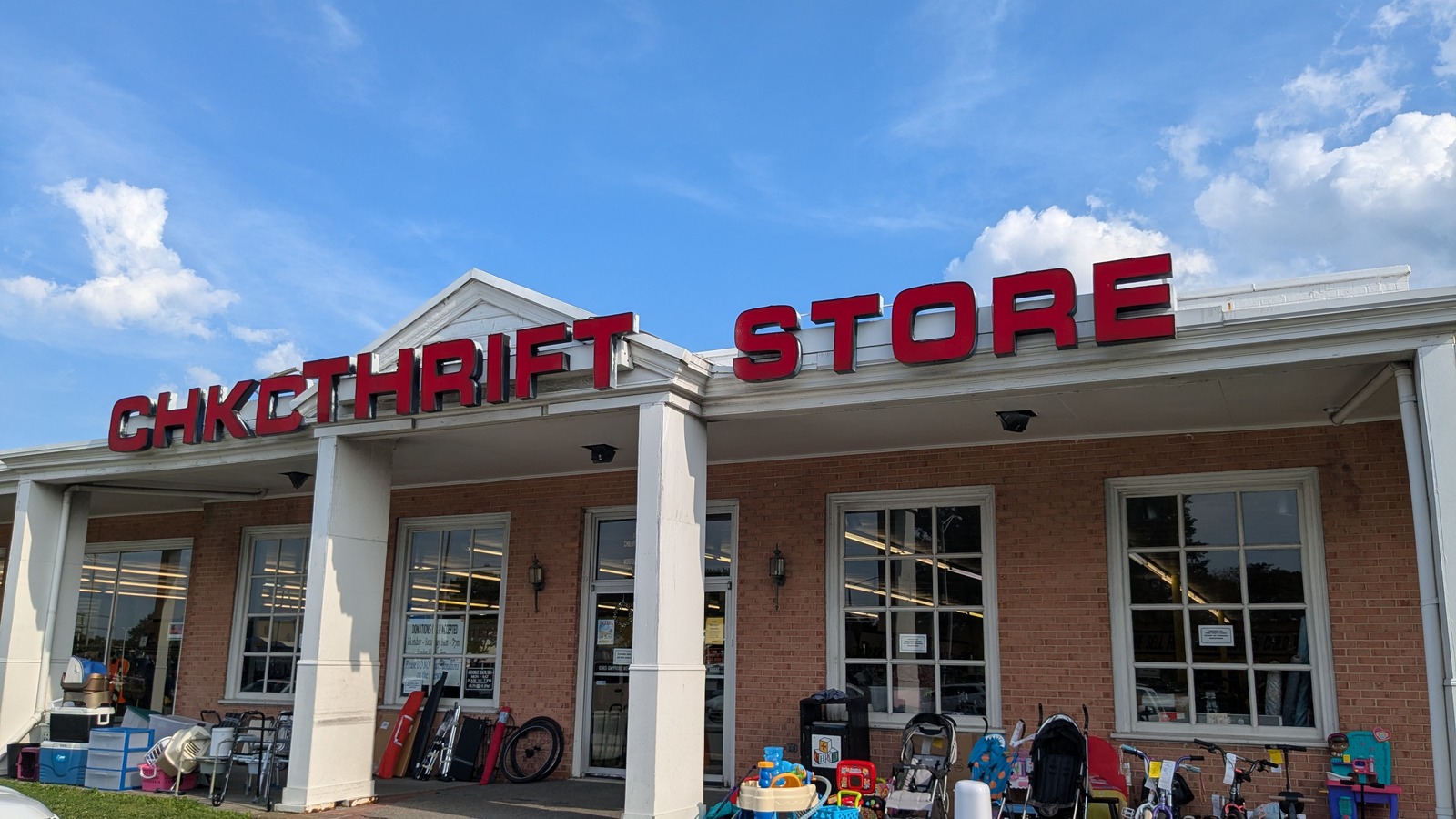 Secondhand shopping scene at CHKD Thrift Store in Virginia Beach