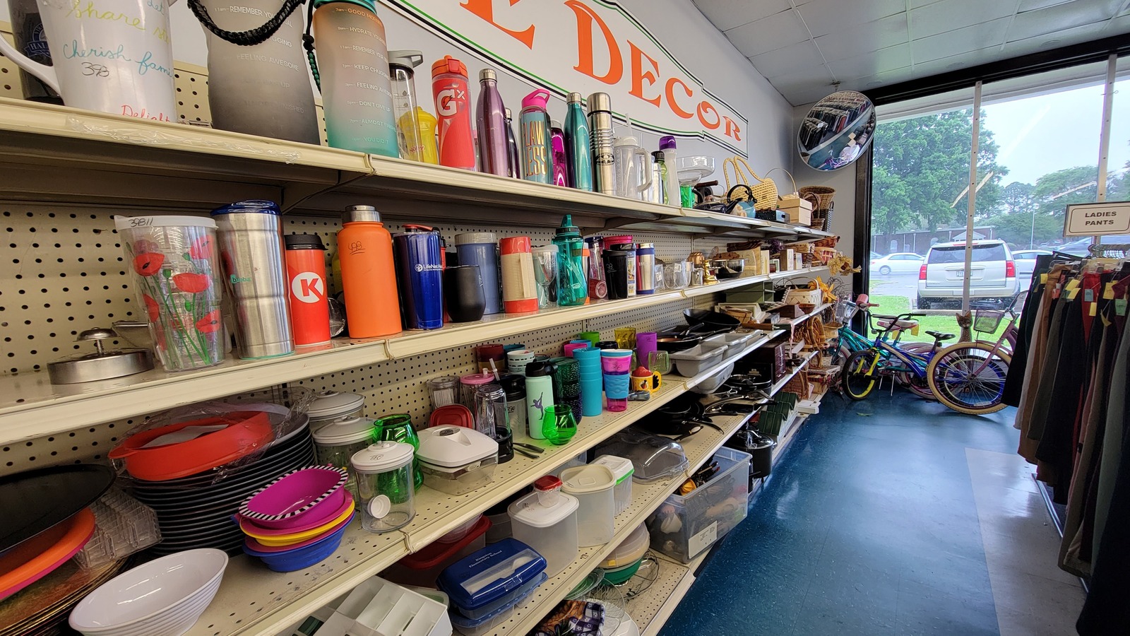 Secondhand shopping scene at CHKD Thrift Store in Virginia Beach