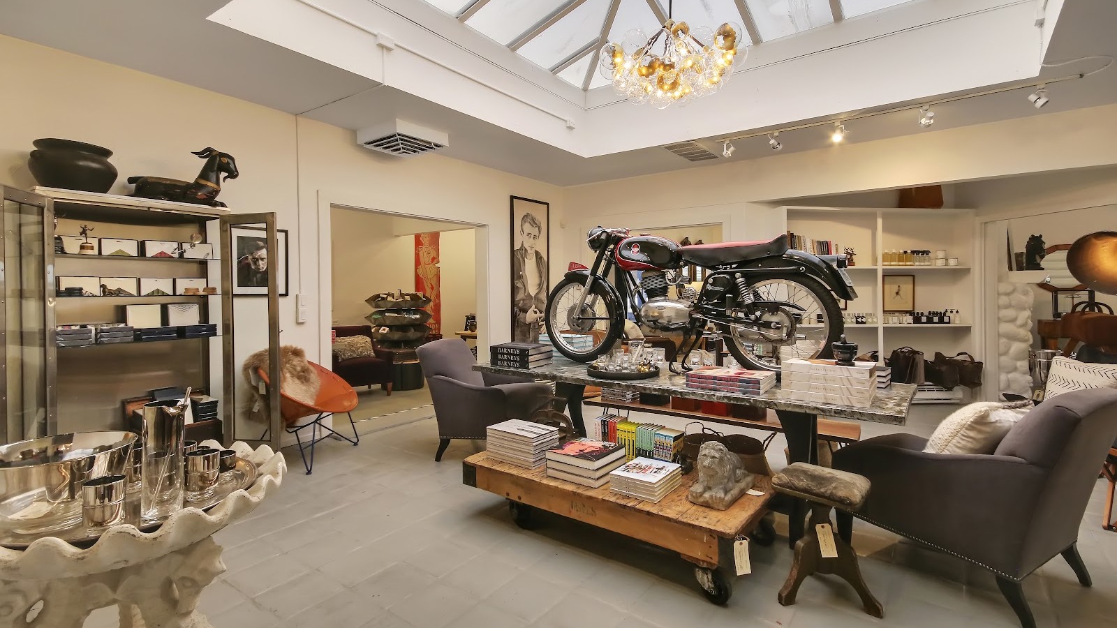 Curated vintage furniture and decor inside Mountain Dandy in Jackson Wyoming