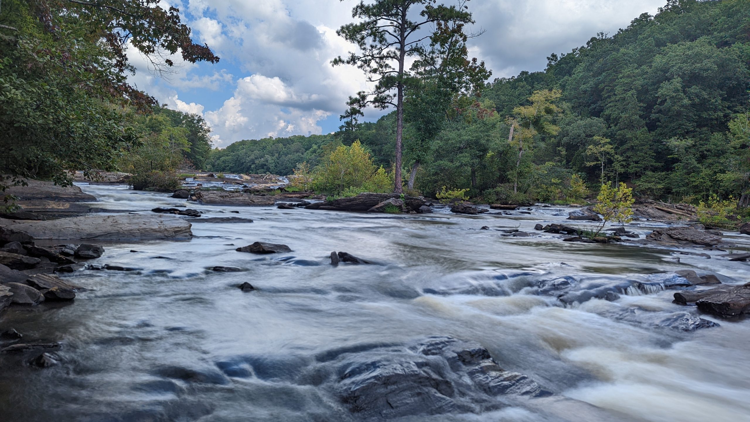 White-water rapids flowing through Sweetwater Creek State Park