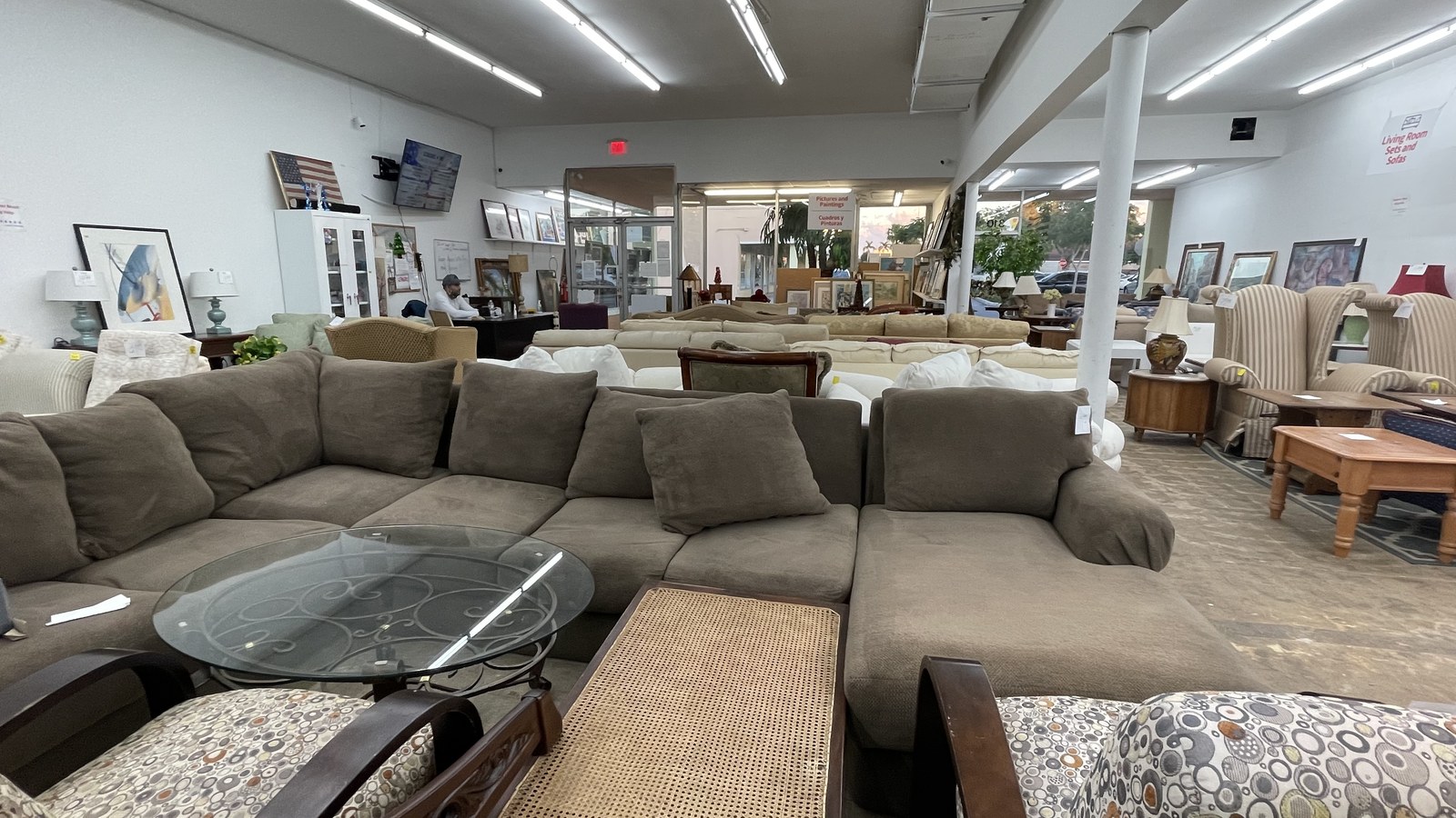 Large furniture floor at American Thrift Store in Hollywood