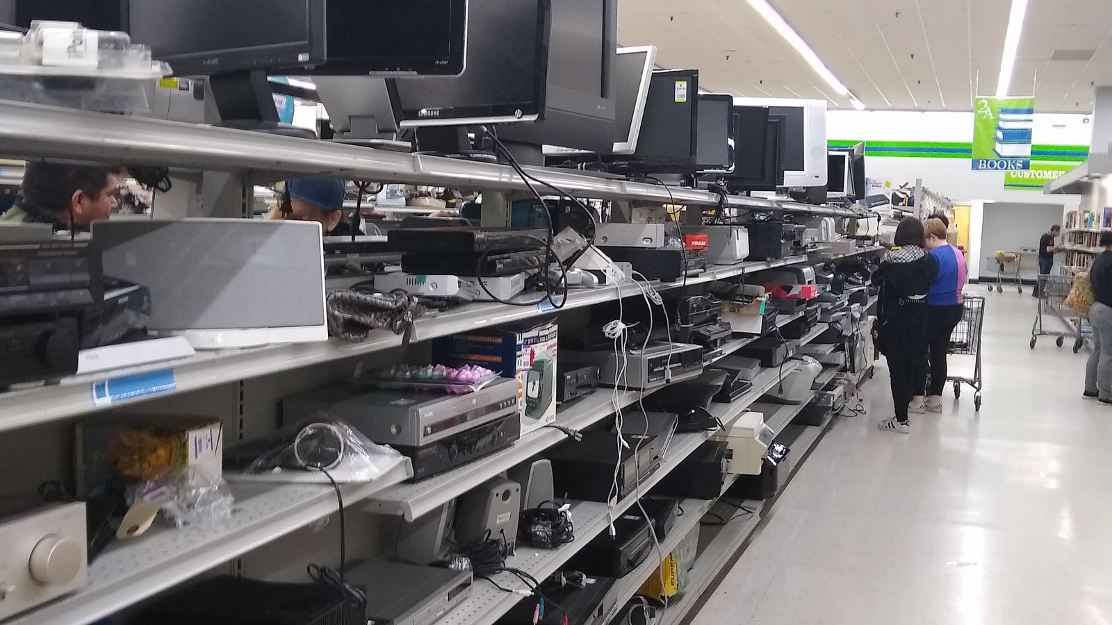 Secondhand monitors and electronics displayed at 2nd Ave in Laurel Maryland