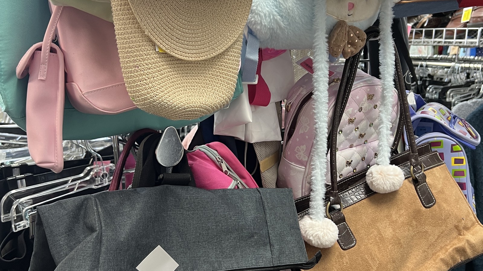 Handbags and accessories at ACTS Thrift Store in Pasadena