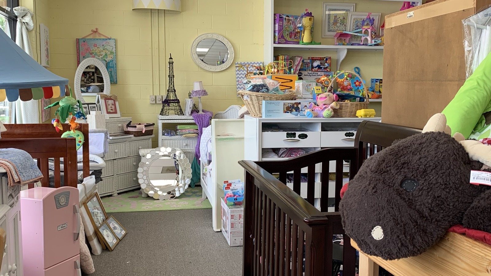 Children's clothing, nursery furniture, and toys at Sugar and Spice in Williamsburg