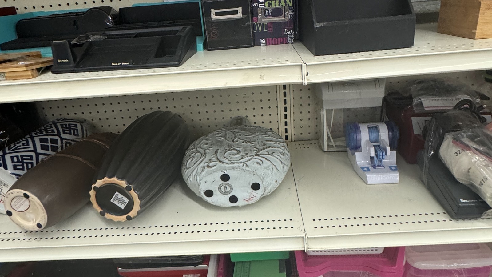 Desk organizers, storage pieces, and small home accessories