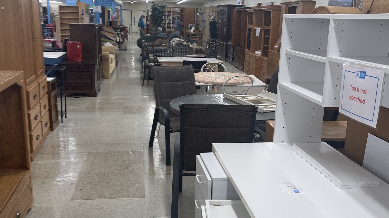 Dressers, chairs, shelving, and other large secondhand items