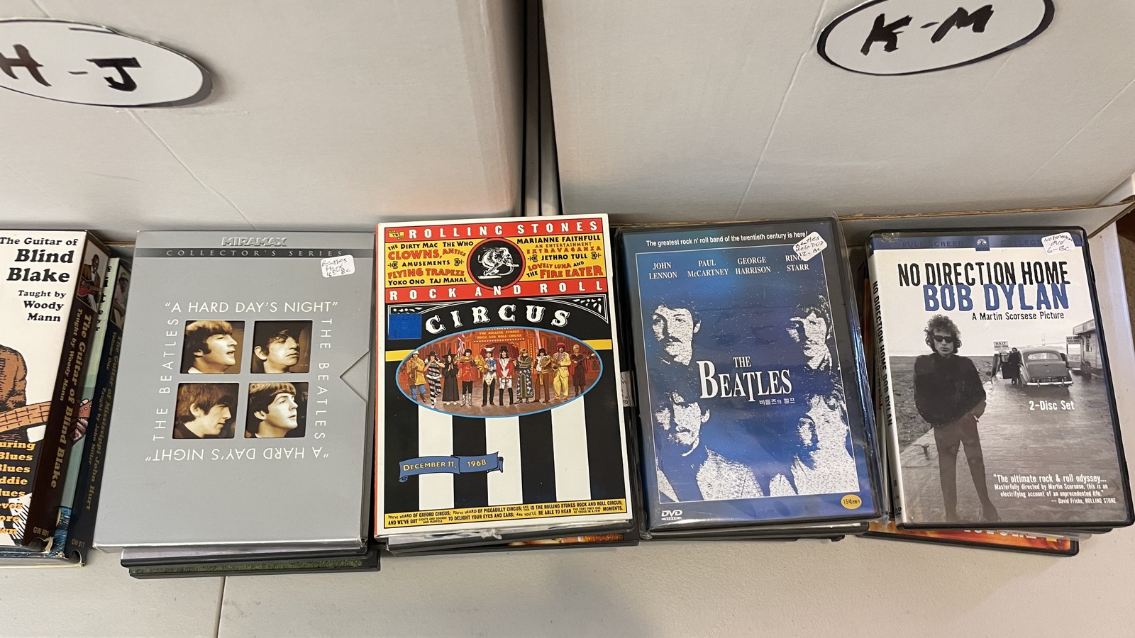 Vintage music posters and framed art at Dusty Rose Antique Mall