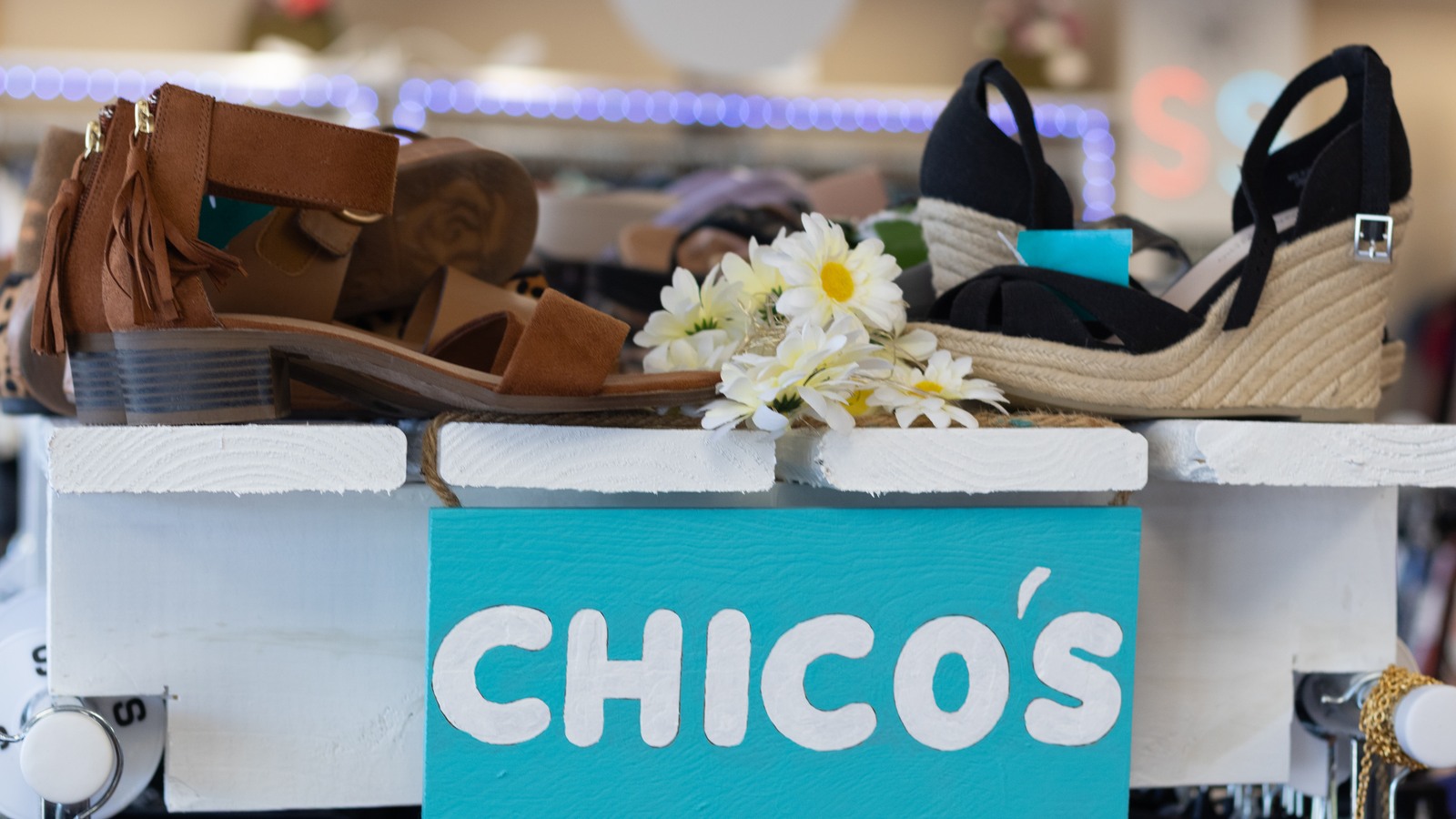 Shoes and handbags displayed at Sweet Seconds Consignment and Resale