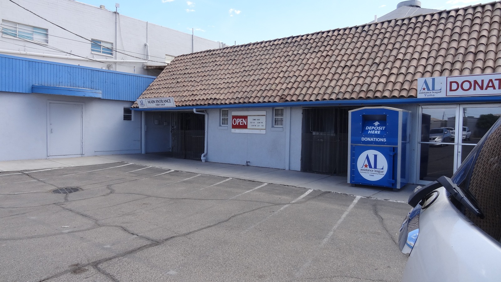 Housewares and secondhand finds inside Outreach Partners of Yuma Thrift Shop