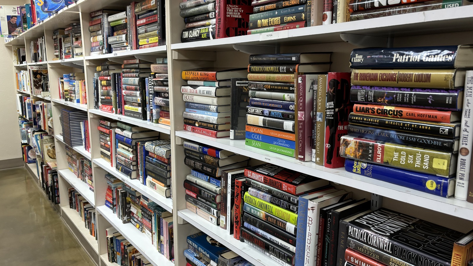 Organized secondhand merchandise inside Hospice of Yuma Thrift Shop