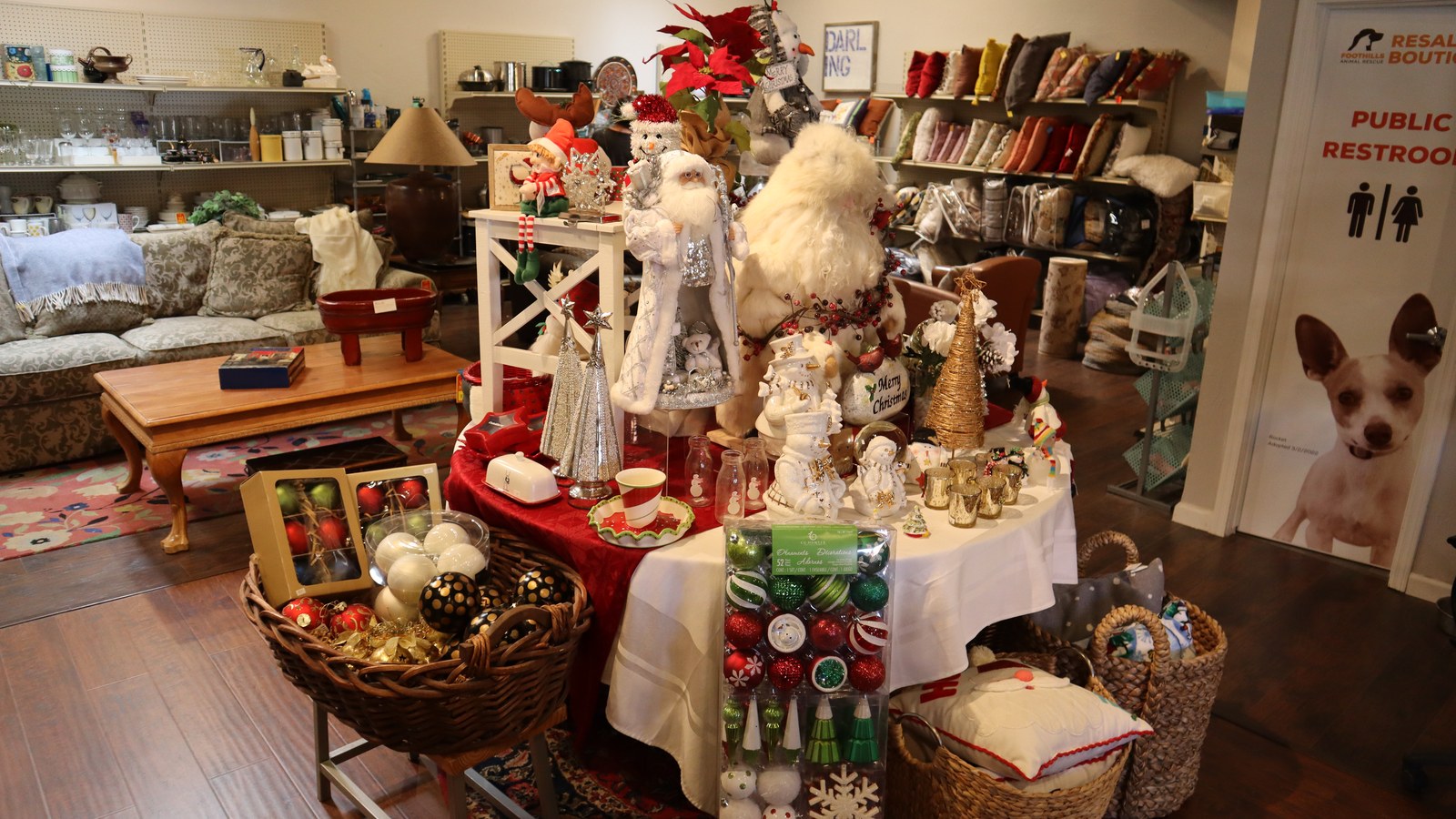 Seasonal decor and home goods inside Daisy's Rescued Goods in Scottsdale