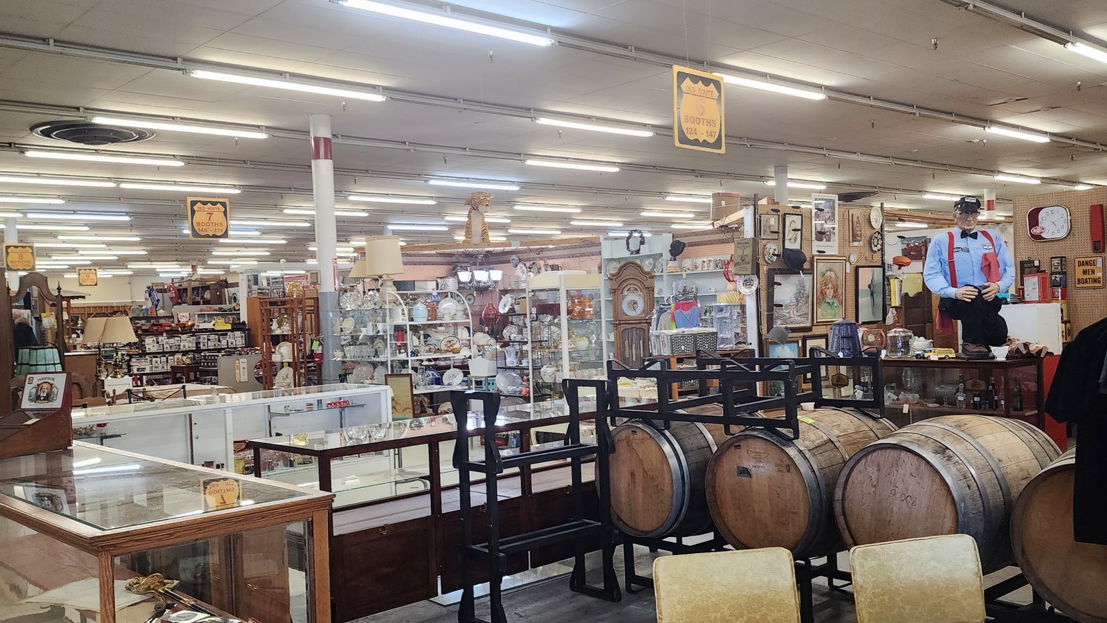 Furniture and home décor arranged across the AuthoraCare thrift store floor