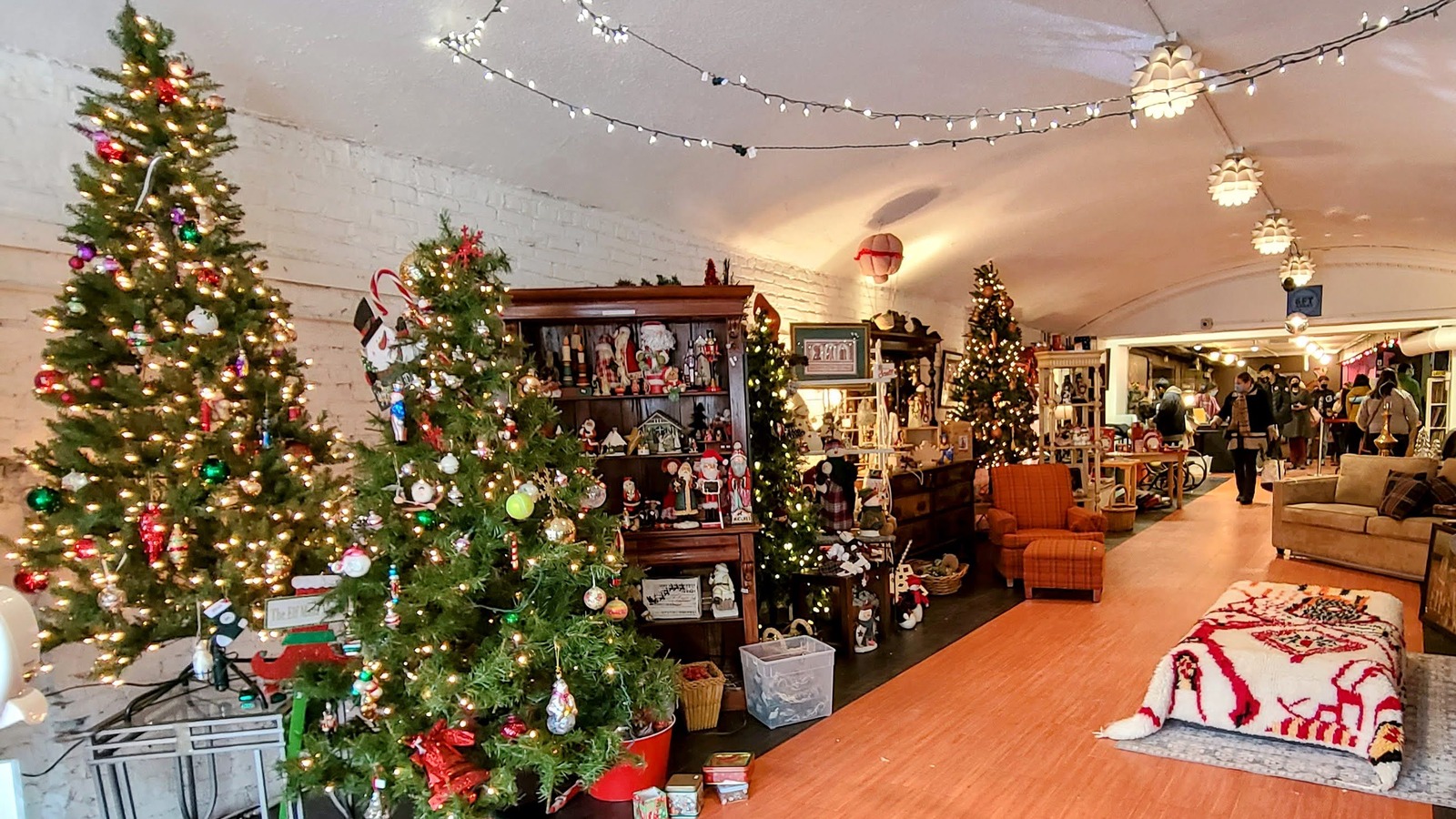 Seasonal decorations gathered in a colorful Brown Elephant display