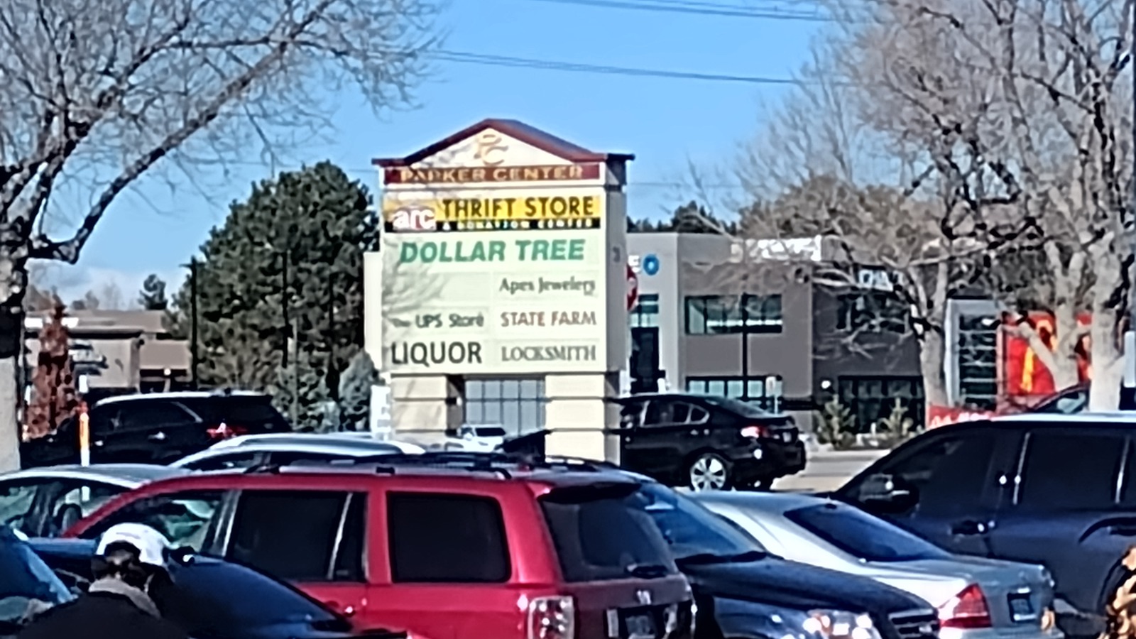 arc Thrift Stores sign at the Parker Road shopping center