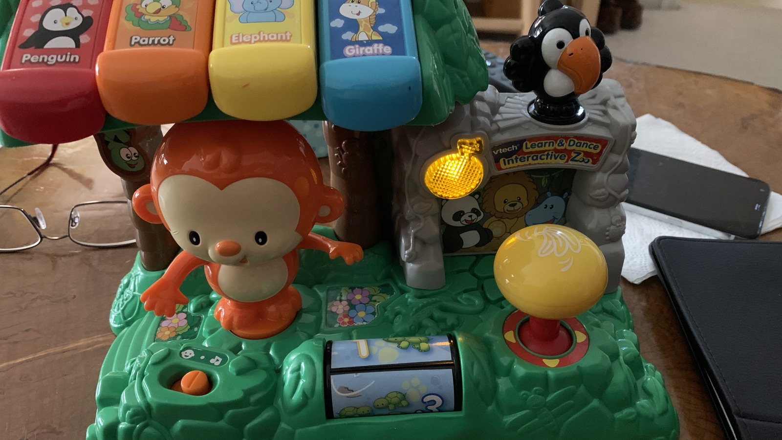 Colorful children's learning toy displayed at Wonders Found Thrift Shop in Harrisburg