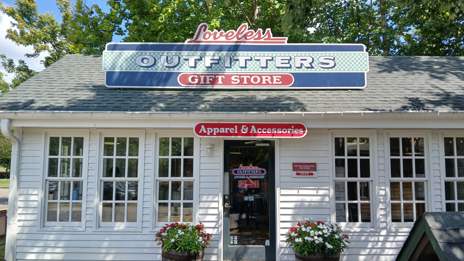 Loveless Outfitters gift store building on the cafe campus in Nashville