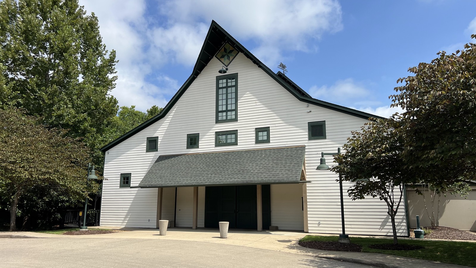 White Loveless Barn event venue on the cafe campus in Nashville