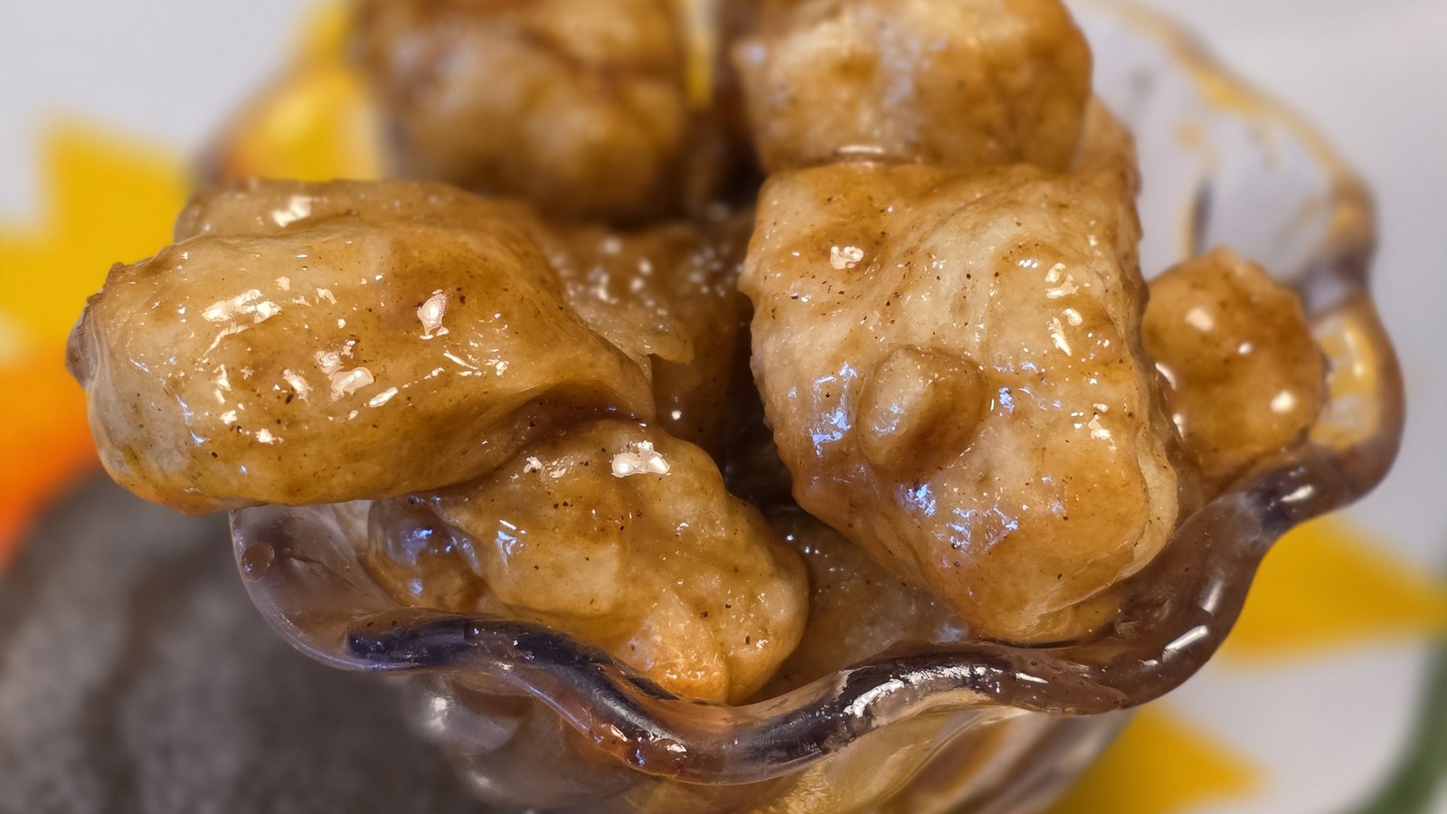 Warm monkey bread in a glass dish at Doo-Dah Diner